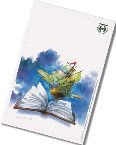Cartolina "il galeone" di Gianni Burato