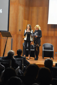Sara Barsotti, cha ha disegnato il trofeo OMI 